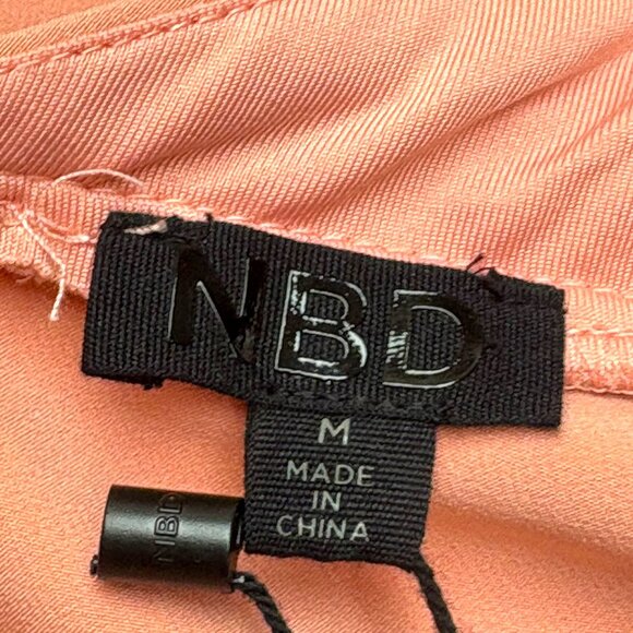 NBD Leo Salmon Polyester Blend Halter Mini Dress - Picture 3 of 8
